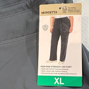 Mondetta Women's High-Rise Straight Leg Pants - Dark Gray